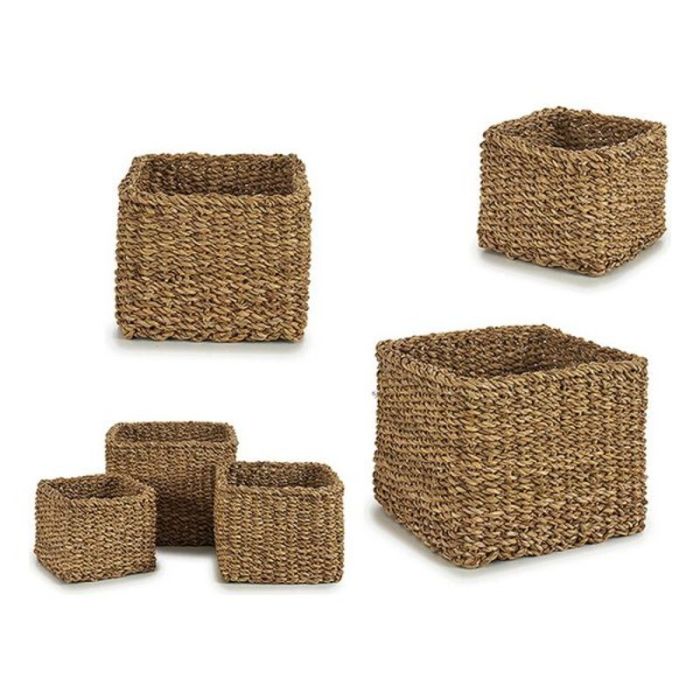 Set 3 Cestos Esparto Cuadrado Alto Giftdecor 28X21CM (4 Unidades) Set 3 Cestos Esparto Cuadrado Alto Giftdecor 28X21CM (4 Unidades)