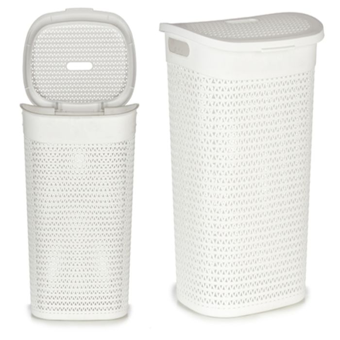 Cesto Ropa C Tapa 60L Blanco Kipit 43X57CM (6 Unidades) Cesto Ropa C Tapa 60L Blanco Kipit 43X57CM (6 Unidades)