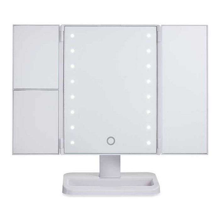 Espejo de Aumento con LED 1x 2x 3x Blanco (34,7 x 11,5 x 29 cm)