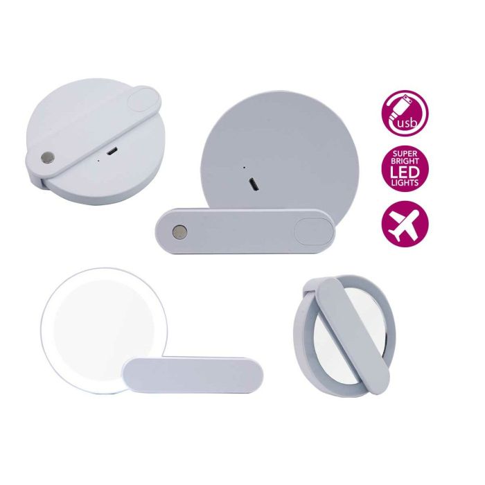 Espejo Luz LED Blanco ABS 9 x 2 x 10 cm 1 Espejo Luz LED Blanco ABS 9 x 2 x 10 cm 1