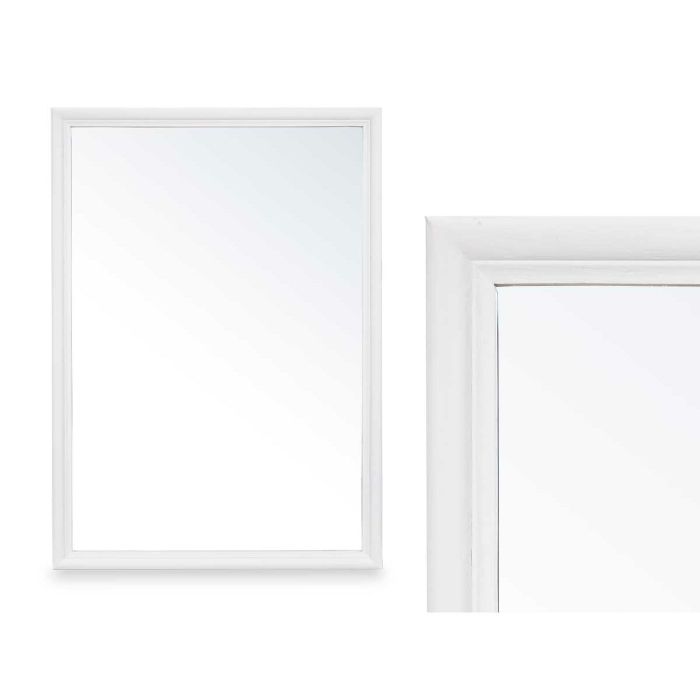 Espejo de pared Madera Blanco 50 x 70 x 50 cm 3 Espejo de pared Madera Blanco 50 x 70 x 50 cm 3