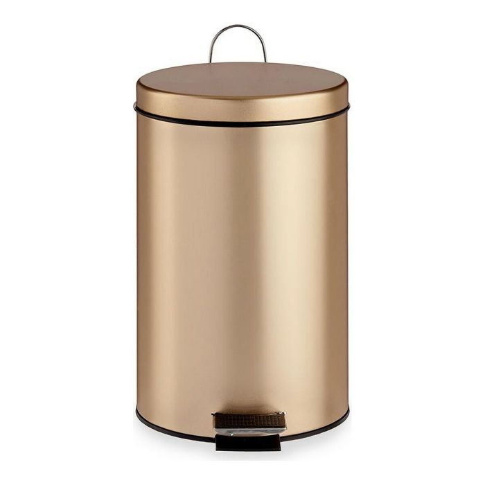 Papelera Pedal 7L Metal Oro Berilo 20X30CM (4 Unidades) Papelera Pedal 7L Metal Oro Berilo 20X30CM (4 Unidades)