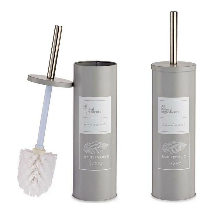 Escobilla para el Baño Beauty Products Blanco Gris Acero Plástico 9,5 x 37,5 x 9,5 cm 1