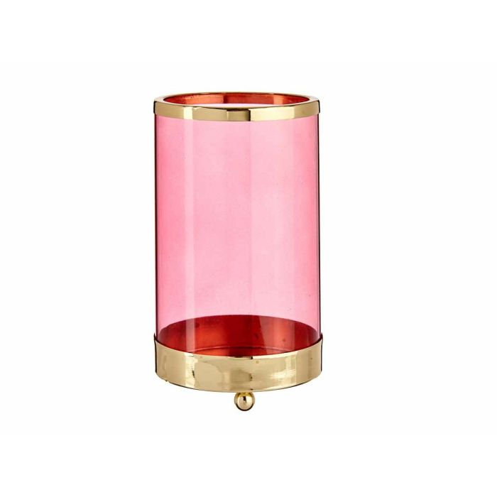 Portavelas Rosa Dorado Cilindro Metal Vidrio (9,7 x 16,5 x 9,7 cm) 0 Portavelas Rosa Dorado Cilindro Metal Vidrio (9,7 x 16,5 x 9,7 cm) 0