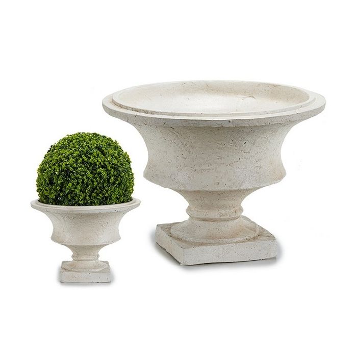 Macetero Crema Resina (31 x 22,5 x 31 cm)