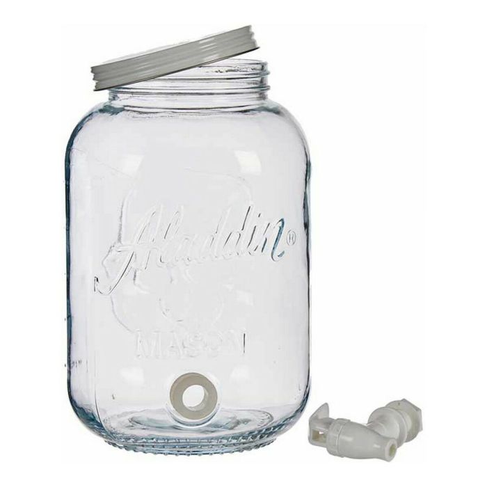 Jarra Transparente Grifo Metal Plástico Vidrio (3800 ml) 1