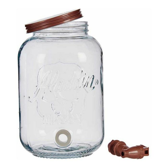 Jarra Transparente Grifo Metal Plástico Vidrio (3800 ml) 1 Jarra Transparente Grifo Metal Plástico Vidrio (3800 ml) 1
