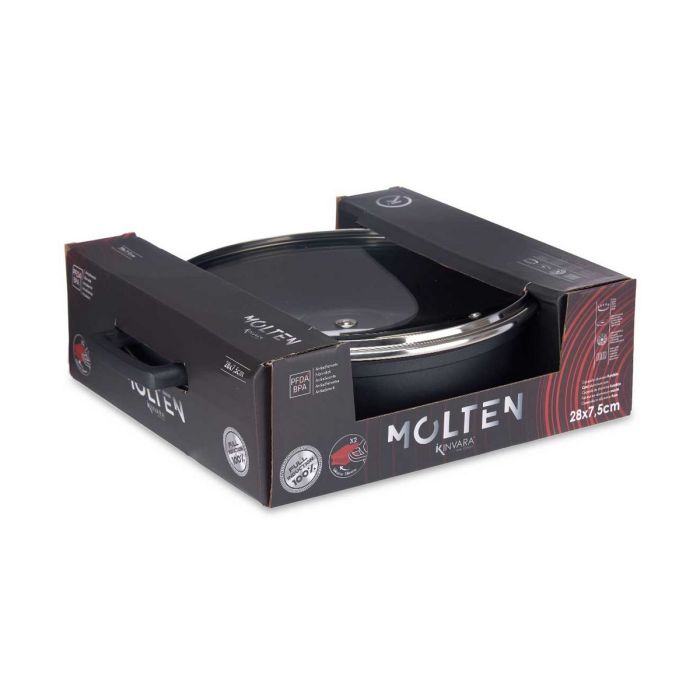 Cacerola Molten Negro Aluminio (28 x 7,5 cm) 2 Cacerola Molten Negro Aluminio (28 x 7,5 cm) 2