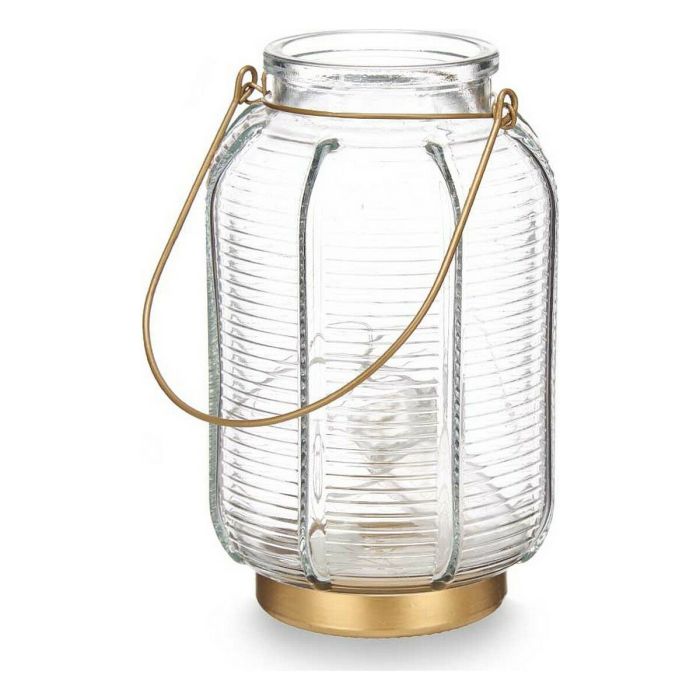 Farol Led Rayas Alto Transparente Giftdecor 14X22CM (6 Unidades) Farol Led Rayas Alto Transparente Giftdecor 14X22CM (6 Unidades)