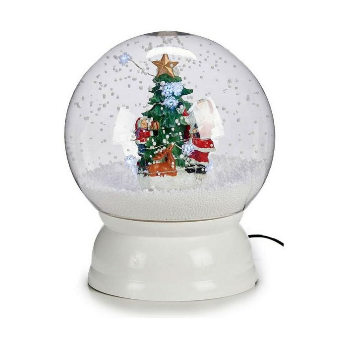 Bola de Nieve Árbol de Navidad 22 x 27 cm Blanco Plástico
