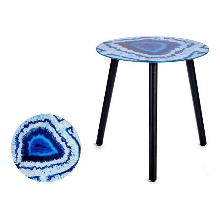 Mesa auxiliar Azul Cristal (40 x 41,5 x 40 cm) 1 Mesa auxiliar Azul Cristal (40 x 41,5 x 40 cm) 1