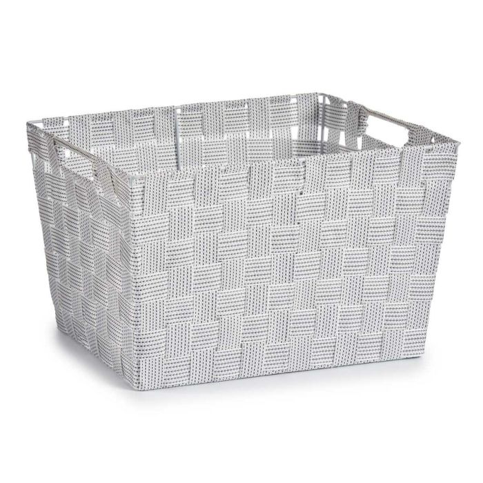 Cesta de Tela Kipit Grande Blanco 35x20x25 cm - Poliéster, 10 litros (12 Unidades) Cesta de Tela Kipit Grande Blanco 35x20x25 cm - Poliéster, 10 litros (12 Unidades)