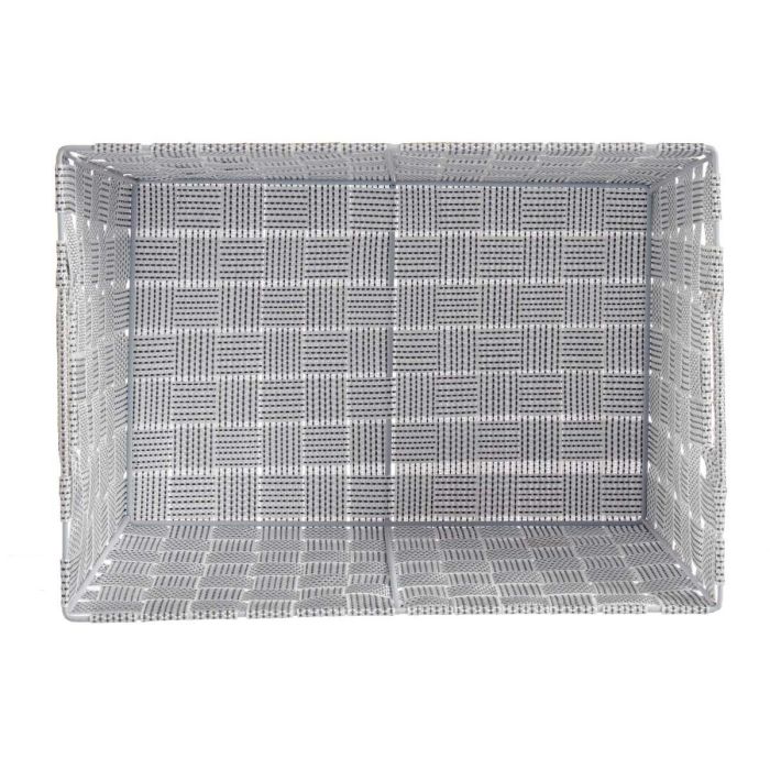 Cesta Trenzada 25 x 20 x 35 cm Tela Blanco 1 Cesta Trenzada 25 x 20 x 35 cm Tela Blanco 1