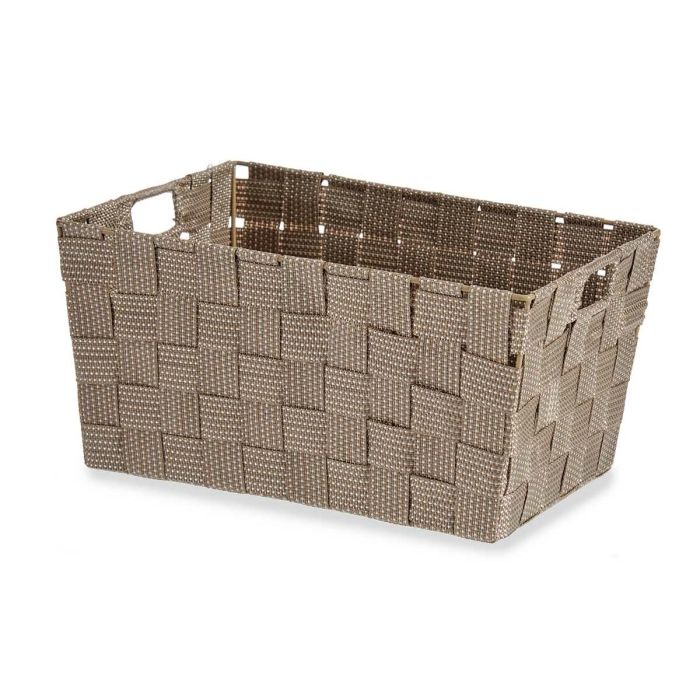 Cesta Tela Trenzada Marrón (20 x 14 x 30 cm) 2 Cesta Tela Trenzada Marrón (20 x 14 x 30 cm) 2