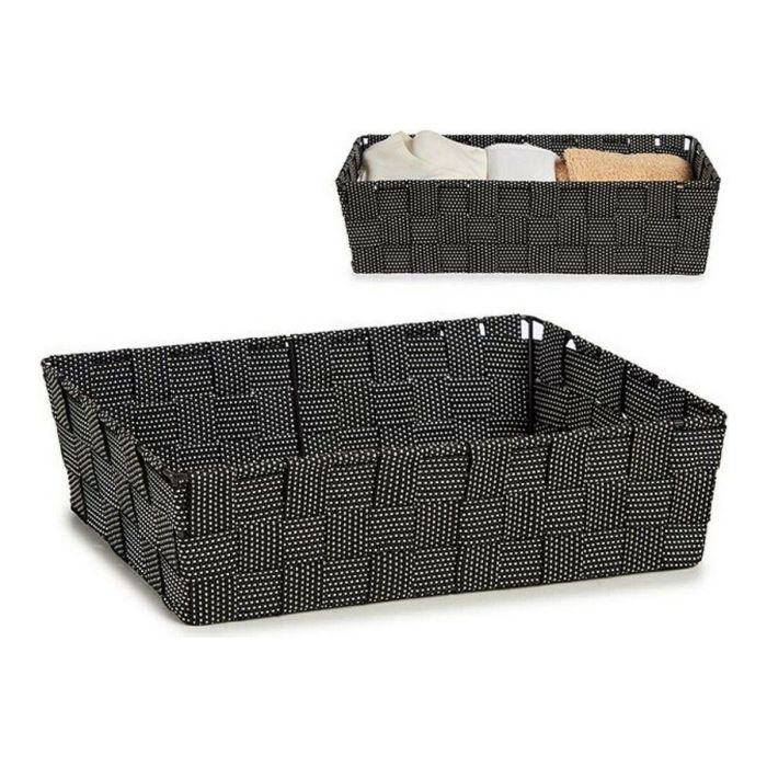 Cesta Tela Trenzada Negro (21 x 8,5 x 34 cm) 1 Cesta Tela Trenzada Negro (21 x 8,5 x 34 cm) 1