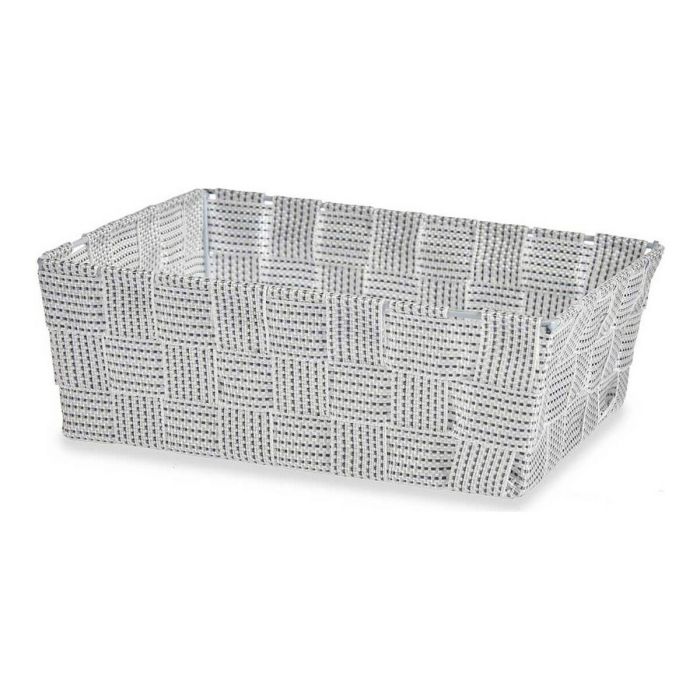 Cesta Tela Trenzada Blanco (20 x 8 x 24 cm) 2 Cesta Tela Trenzada Blanco (20 x 8 x 24 cm) 2
