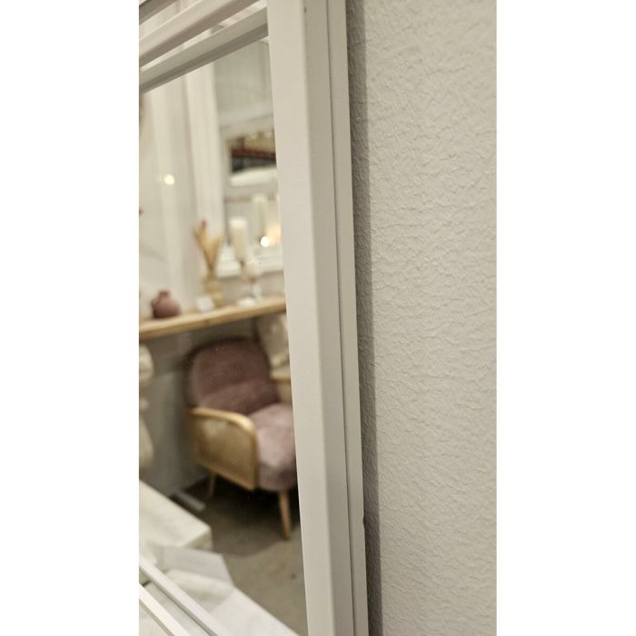 Espejo de pared Blanco Metal Cristal Ventana 90 x 180 x 2 cm 4