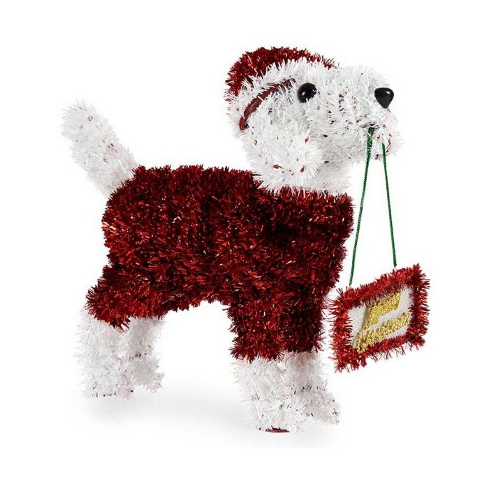 Perro Espumillón Cartel Rojo Blanco Krist+ 9x23x29.5 cm (12 Unidades) Perro Espumillón Cartel Rojo Blanco Krist+ 9x23x29.5 cm (12 Unidades)