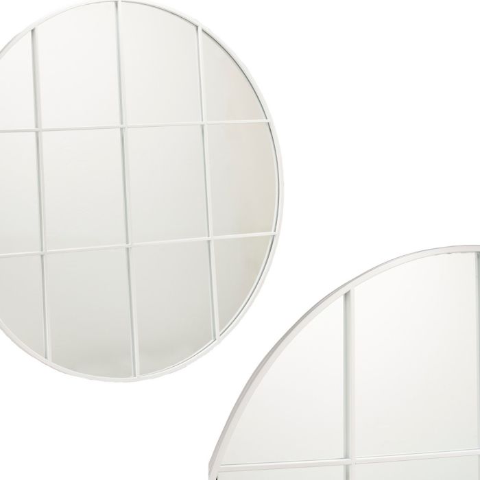 Espejo de pared Redondo Metal Blanco (100 x 2,5 x 100 cm) 2