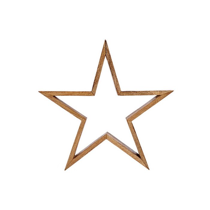 Estrella de Navidad Marrón Madera 50 x 12 x 50 cm Silueta
