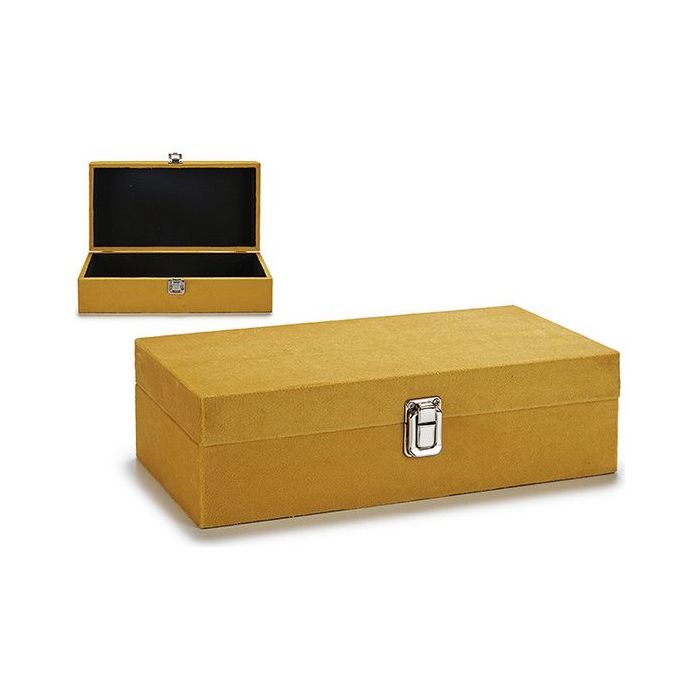 Caja de Almacenaje Terciopelo Ocre (15 x 8,5 x 29 cm) Caja de Almacenaje Terciopelo Ocre (15 x 8,5 x 29 cm)