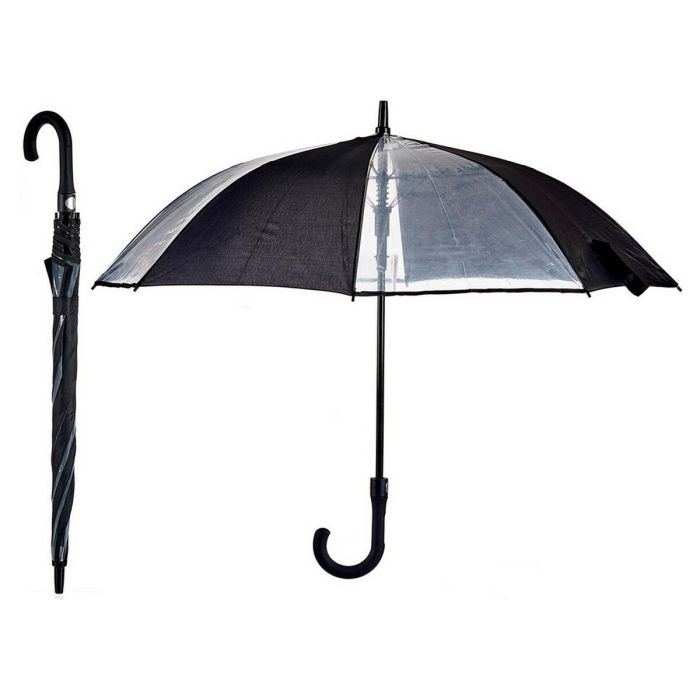 Paraguas Negro Transparente Metal Plástico (96 x 96 x 84,5 cm)
