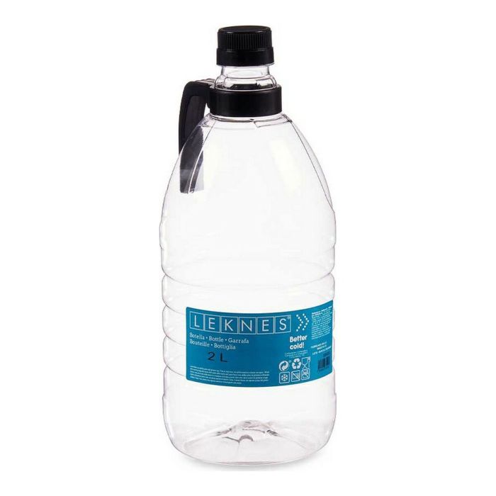Botella Redonda Transparente Plástico PET (2000 ml)
