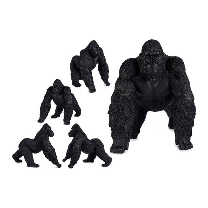 Figura Decorativa Gorila Negro Resina (30 x 36 x 45 cm)