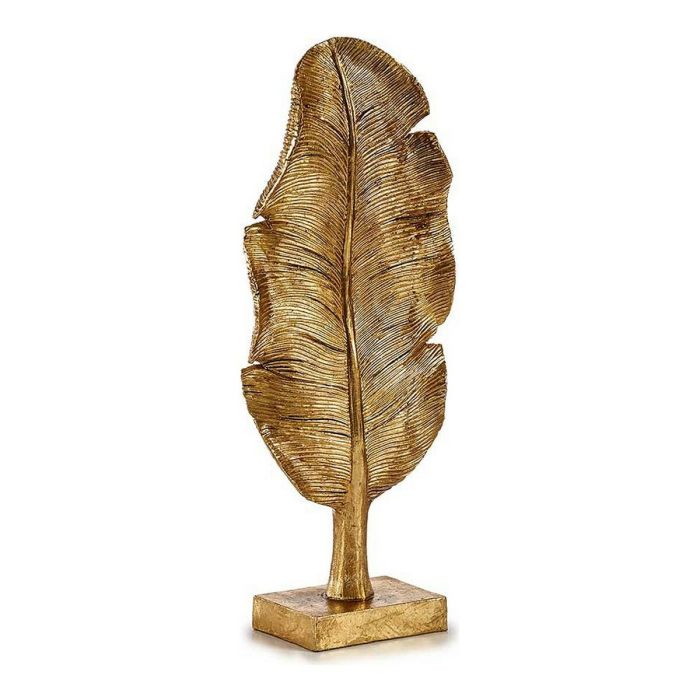 Hoja con soporte dorada grande Giftdecor 8x43.5x17 cm - Resina, color oro (6 Unidades) Hoja con soporte dorada grande Giftdecor 8x43.5x17 cm - Resina, color oro (6 Unidades)