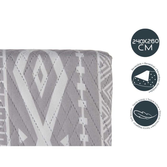 Colcha Reversible Gris Blanco 2 Colcha Reversible Gris Blanco 2