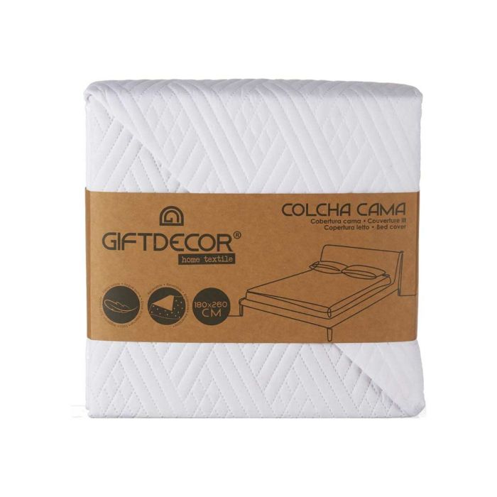 Colcha Reversible Blanco (260 x 180 cm) 3 Colcha Reversible Blanco (260 x 180 cm) 3