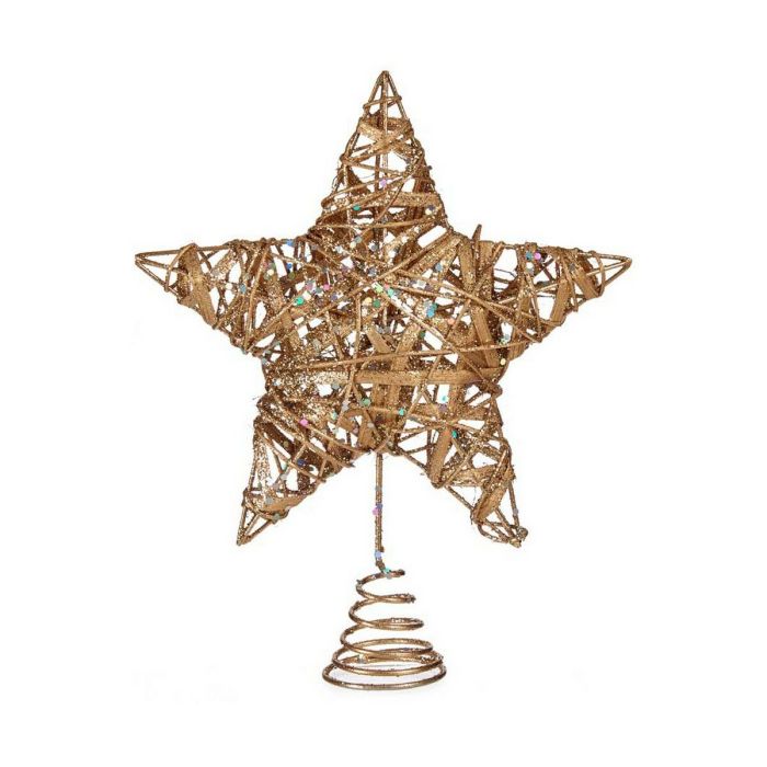 Estrella de Navidad Dorado Acero Plástico