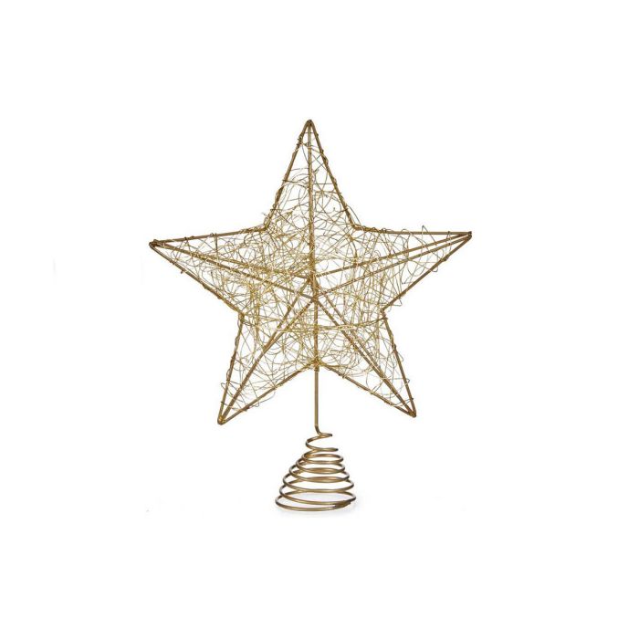 Estrella de Navidad Dorado Acero Plástico