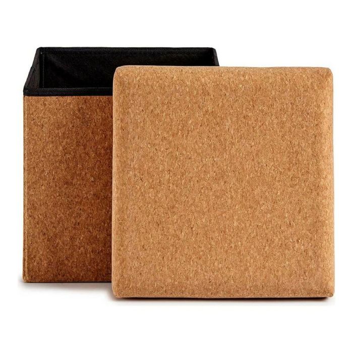 Caja Decorativa Marrón Plegable MDF Corcho (31 x 31 x 31 cm) 2 Caja Decorativa Marrón Plegable MDF Corcho (31 x 31 x 31 cm) 2