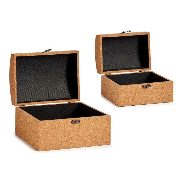 Juego de Baúles Corcho Madera MDF (2 pcs) 1 Juego de Baúles Corcho Madera MDF (2 pcs) 1