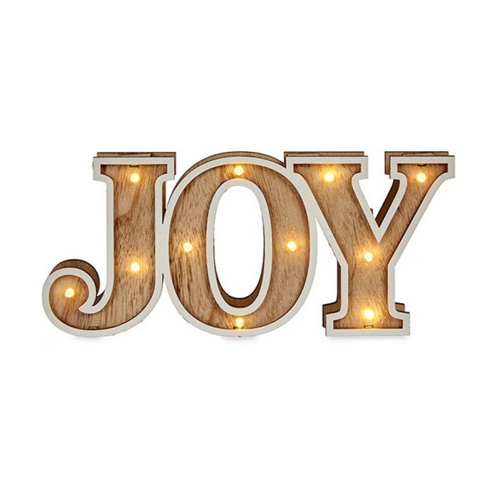 Figura Decorativa Joy Luz 3,7 x 11,5 x 26 cm Natural Madera