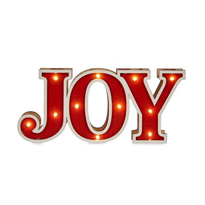 Figura Decorativa Joy Luz 3,7 x 11,5 x 26 cm Rojo Madera