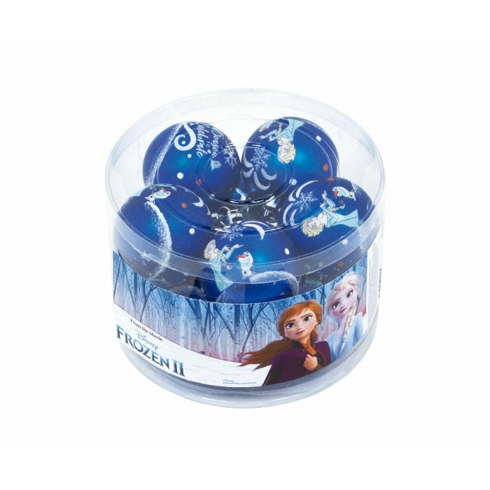 Bola de Navidad Frozen Memories 10 Unidades Azul Blanco Plástico (Ø 6 cm) 1
