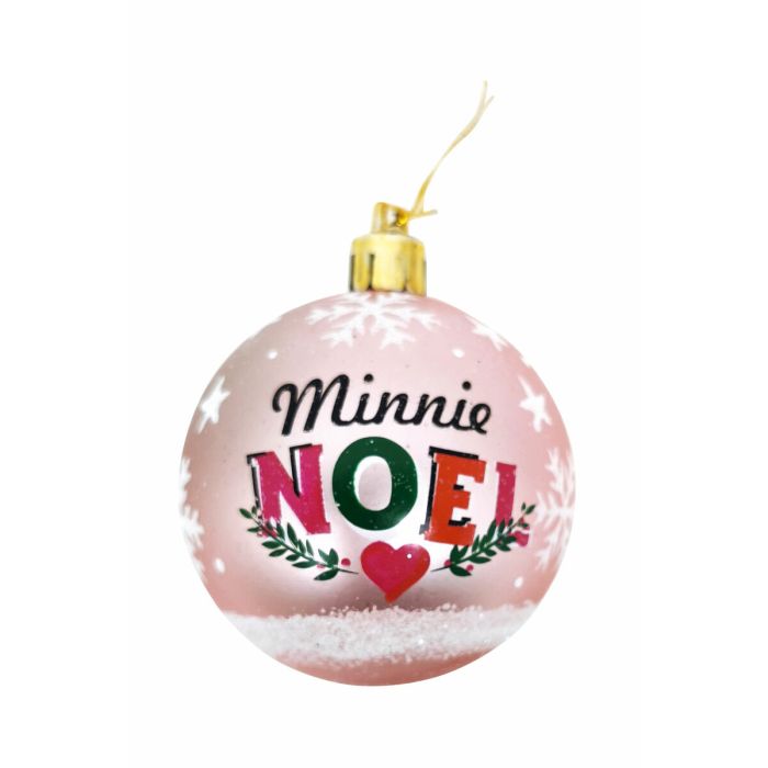 Bola de Navidad Minnie Mouse Lucky 6 Unidades Rosa Plástico (Ø 8 cm) 2