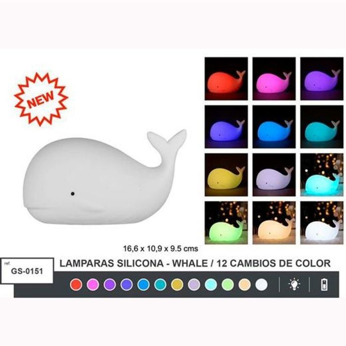 Lámpara de mesa Roymart Ballena Silicona Multicolor (16,6 x 10,9 x 9,5 cm) 1