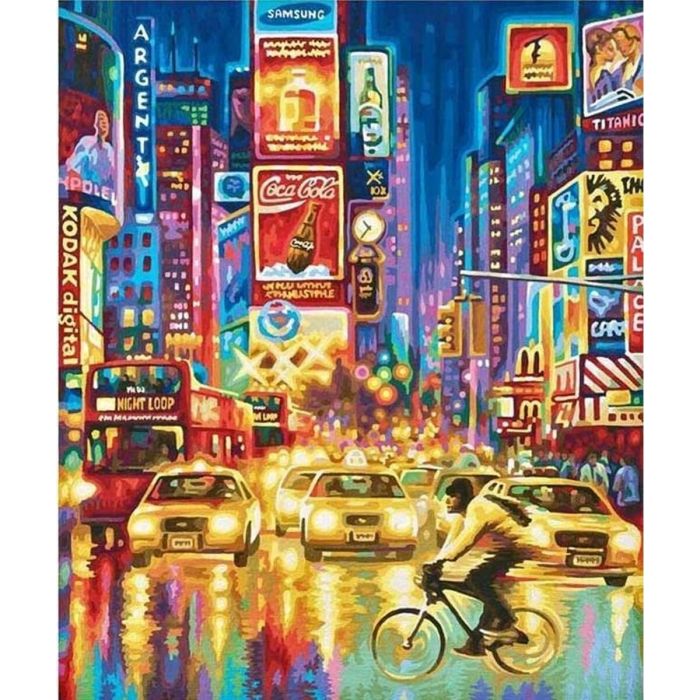 Set de Pintura por Números Alex Bog Amazing Times Square NYC 40 x 50 cm Números 2