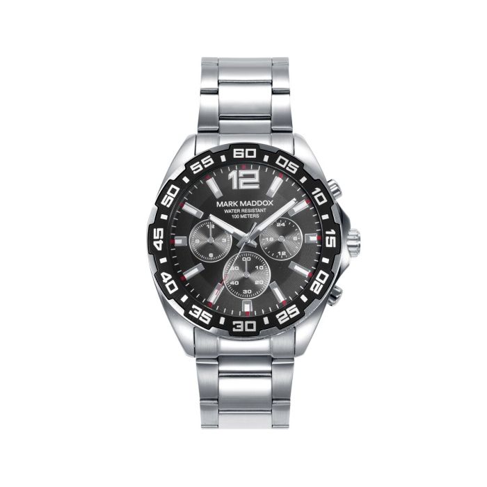 Reloj Hombre Mark Maddox HM0145-55 Negro Plateado (Ø 44 mm) Reloj Hombre Mark Maddox HM0145-55 Negro Plateado (Ø 44 mm)