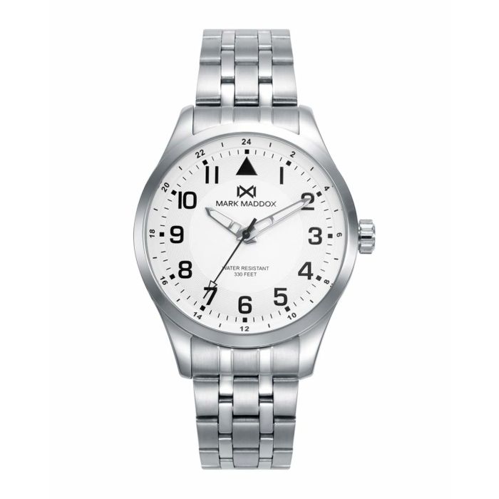 Reloj Hombre Mark Maddox HM0148-04 Blanco Plateado