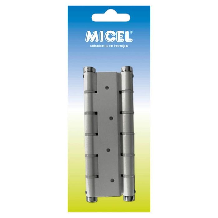 Bisagra Micel BS10 M57004 Doble acción 180 x 33 mm Plateado Aluminio 1