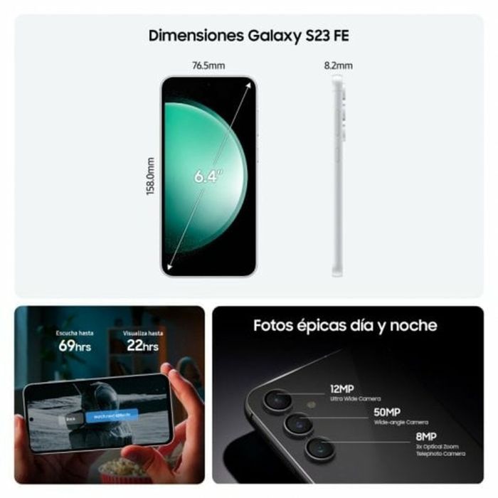 Smartphone Samsung Galaxy S23 FE 8 GB RAM 6,1" Octa Core 256 GB Negro 5
