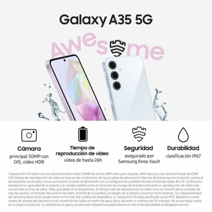 Smartphone Samsung Galaxy A35 6,7" Octa Core 256 GB Negro 5