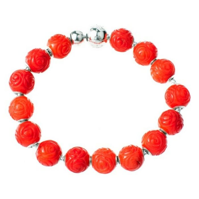 Pulsera Mujer Thomas Sabo KT0147-870-10-L17 Rojo 20 cm