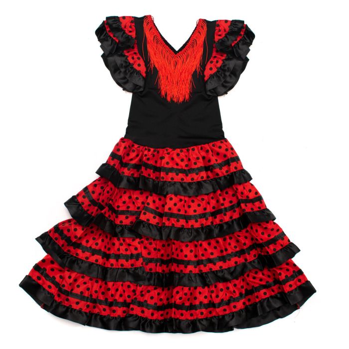Vestido Flamenco VS-NROJO-LN0 0-12 Meses 8 Años