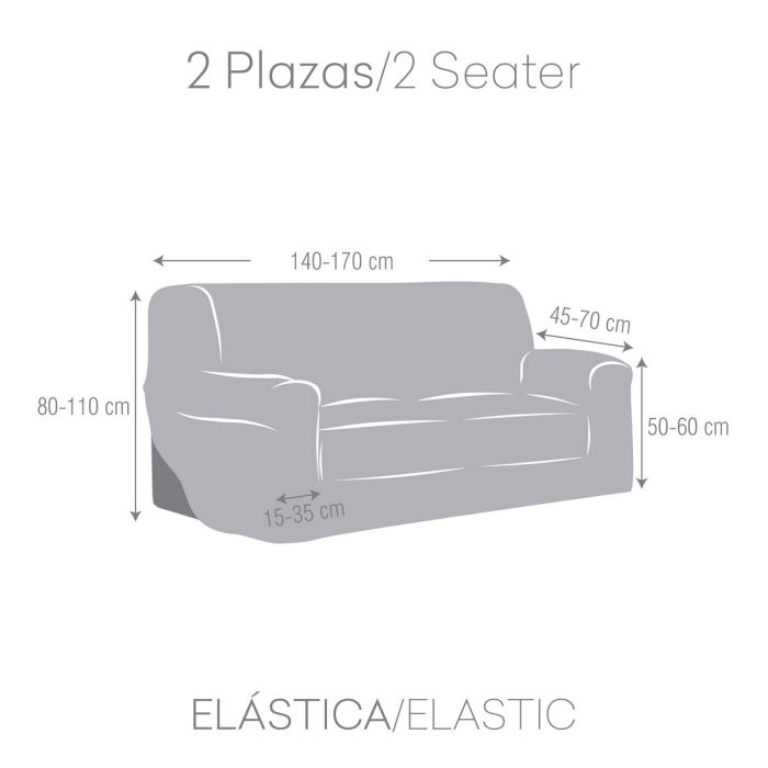 Funda para Sofá Eysa ULISES Azul 70 x 110 x 170 cm 4