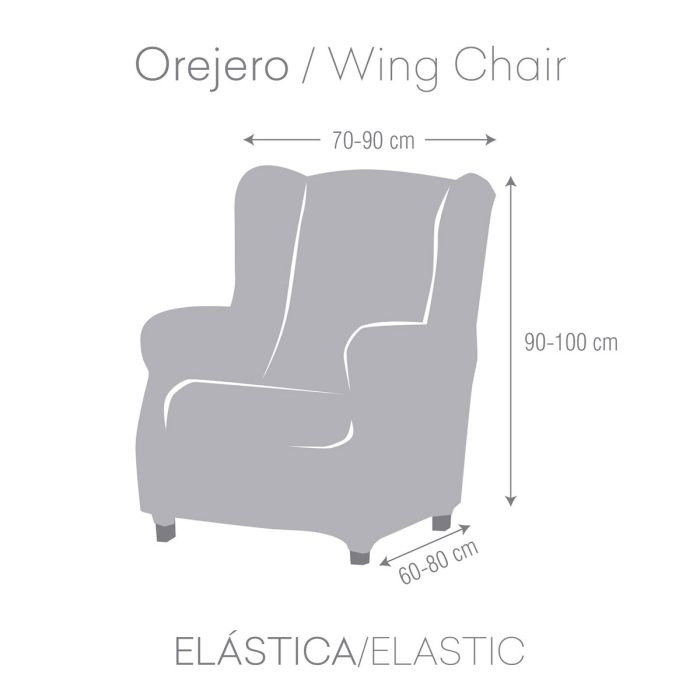 Funda para sillón orejero Eysa ULISES Beige 80 x 100 x 90 cm 4